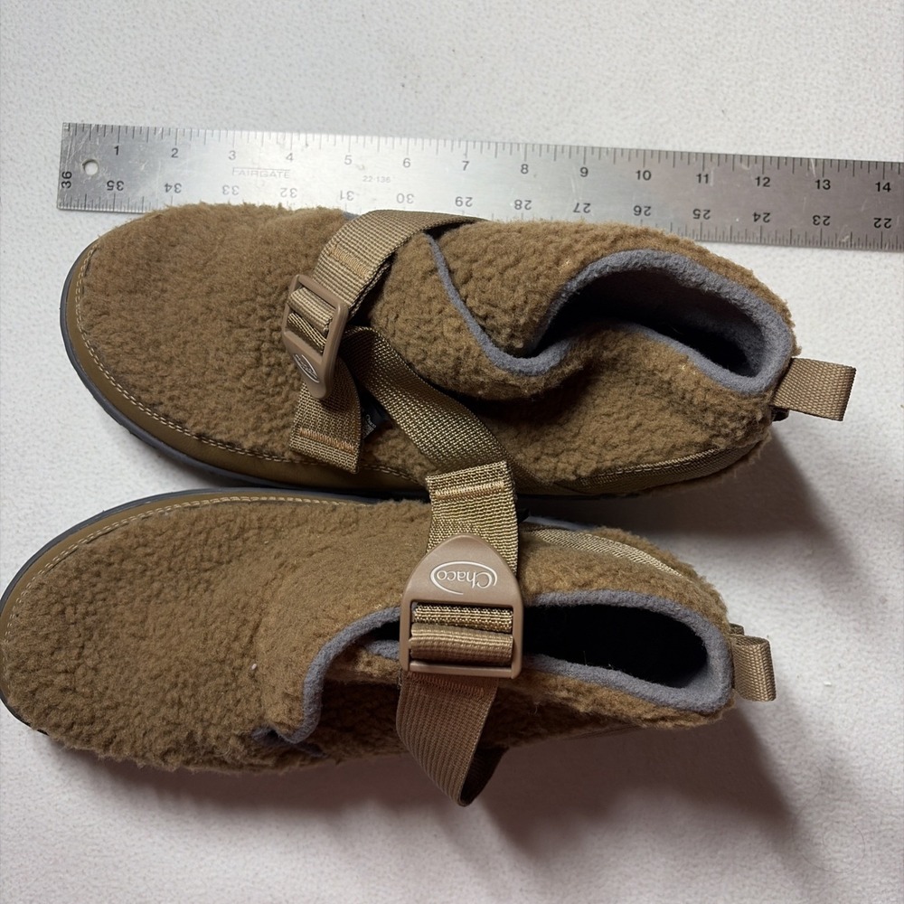 Chaco Ramble Fluff Womens Slip On Bootie Shoes Size 9.5 Natural Brown JCH108938